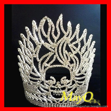 Crânio da chama da forma Crânio do Dia das Bruxas da representação histórica da tiara com cristal desobstruído